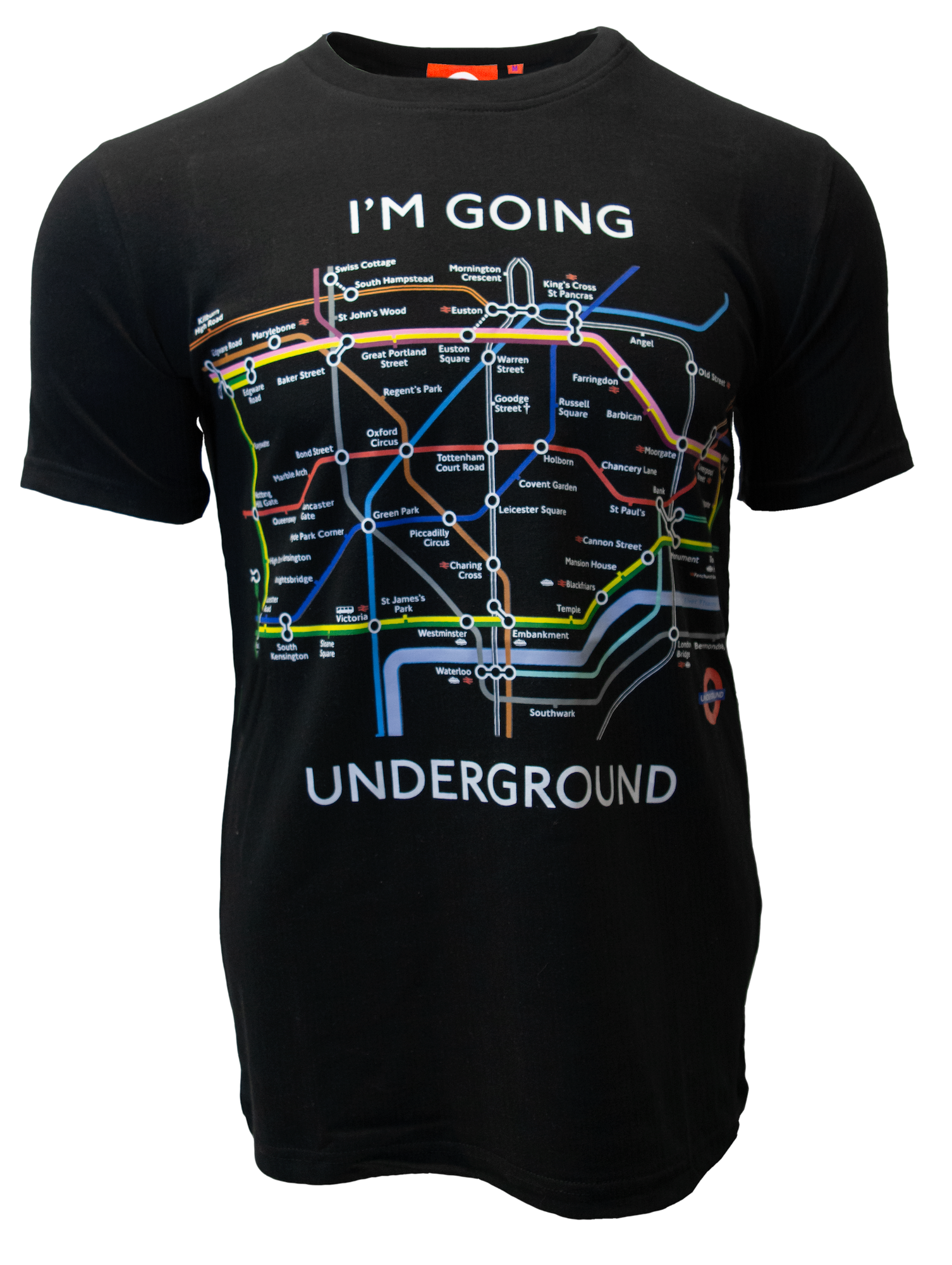 TFL104B Licensed Unisex London Undergound Tube Map T Shirt Black XS TO 4XL