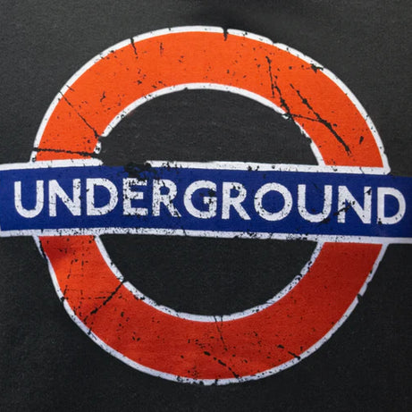 TFL130B Licensed Unisex Underground London Applique Embroidery Black