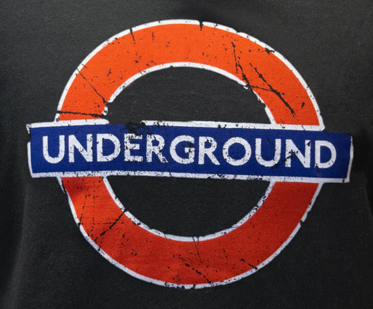 TFL130B Licensed Unisex Underground London Applique Embroidery Black