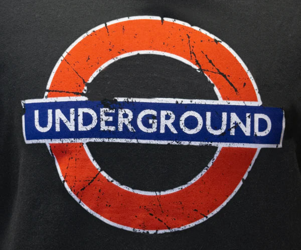 TFL130B Licensed Unisex Underground London Applique Embroidery Black