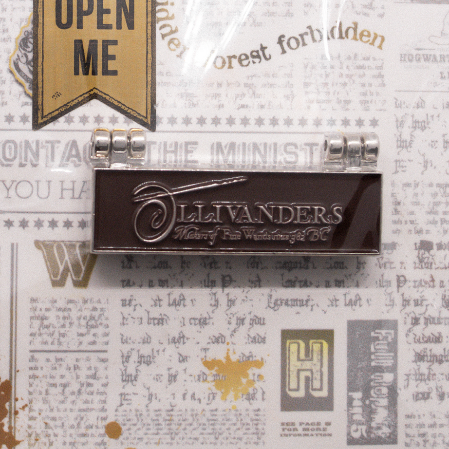 HPOVD2206PB Licensed Harry Potter Ollivanders Wand Box Pin Badge