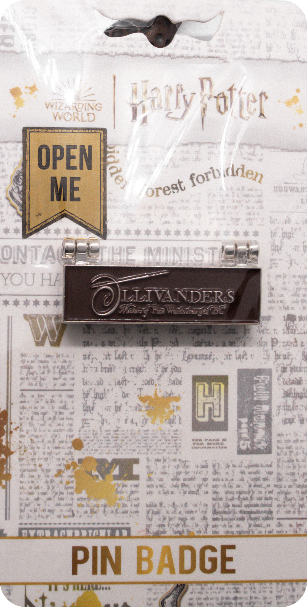 HPOVD2206PB Licensed Harry Potter Ollivanders Wand Box Pin Badge