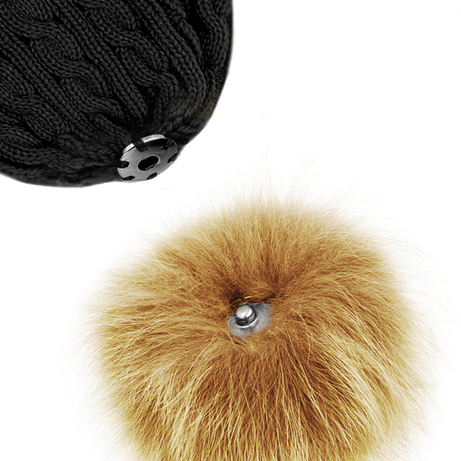 Licensed Unisex Harry Potter Hogwarts Cable Knit ski hat Beanie with Detachable Pom Pom, Suitable for Adults and Teens. Black