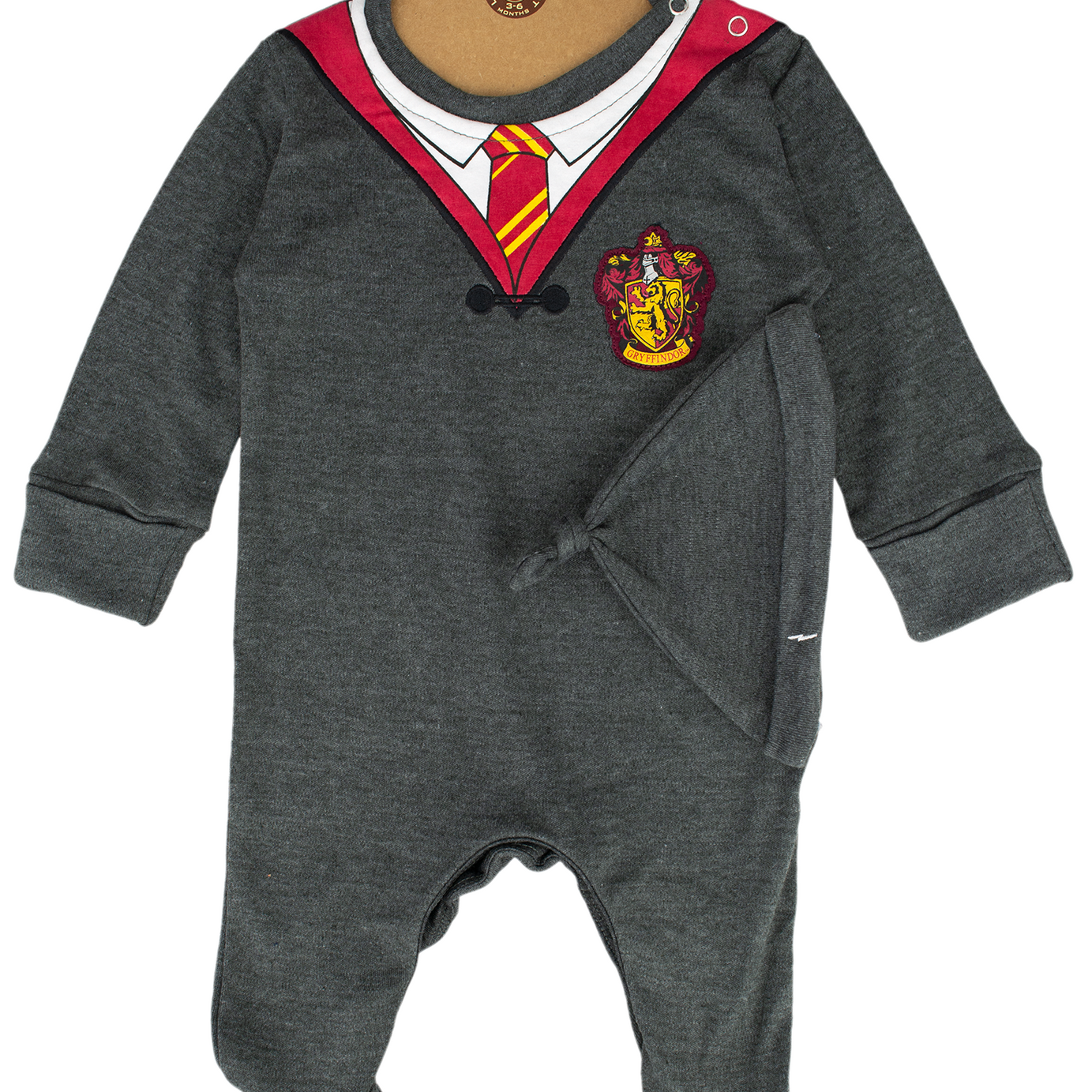 HPGRY003K Licensed Harry Potter Baby Romper Baby Grow with Hat