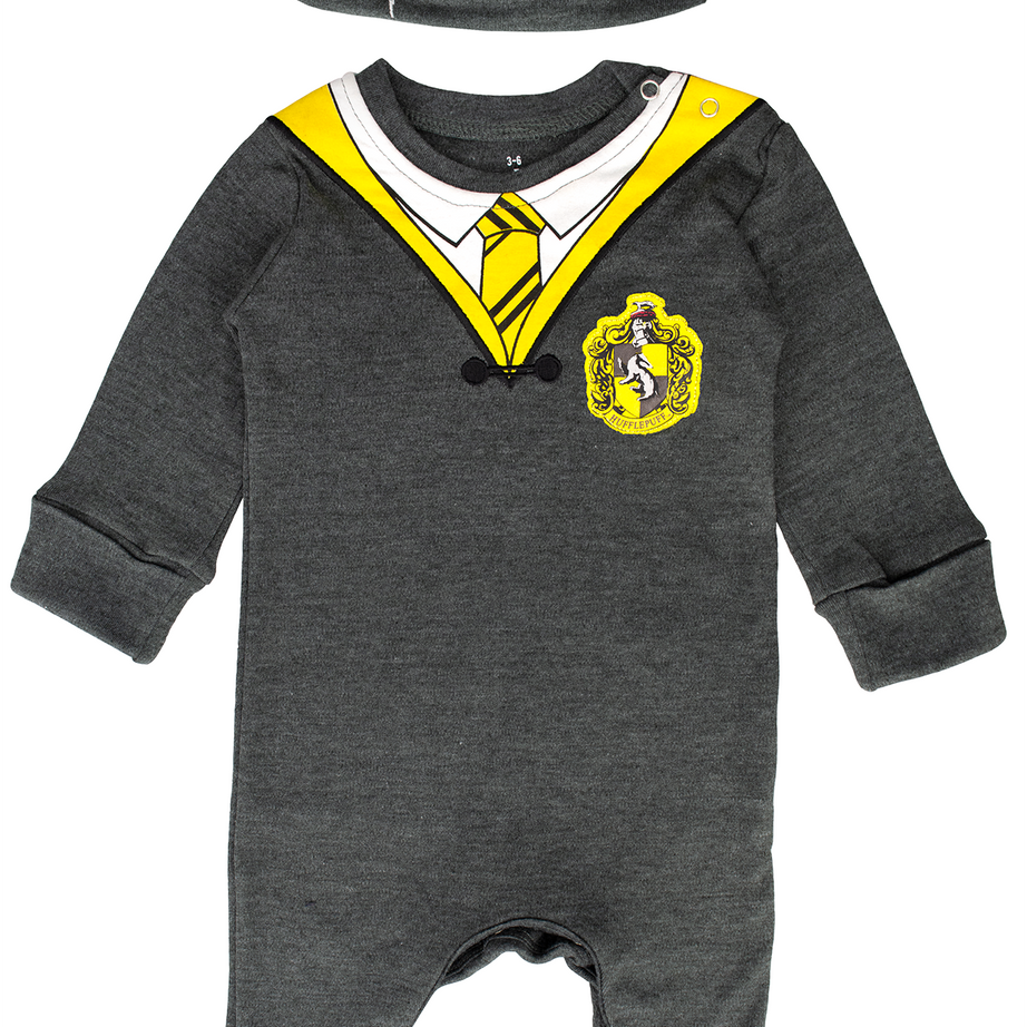 HPHFL003K Licensed Harry Potter Baby Romper Baby Grow with Hat