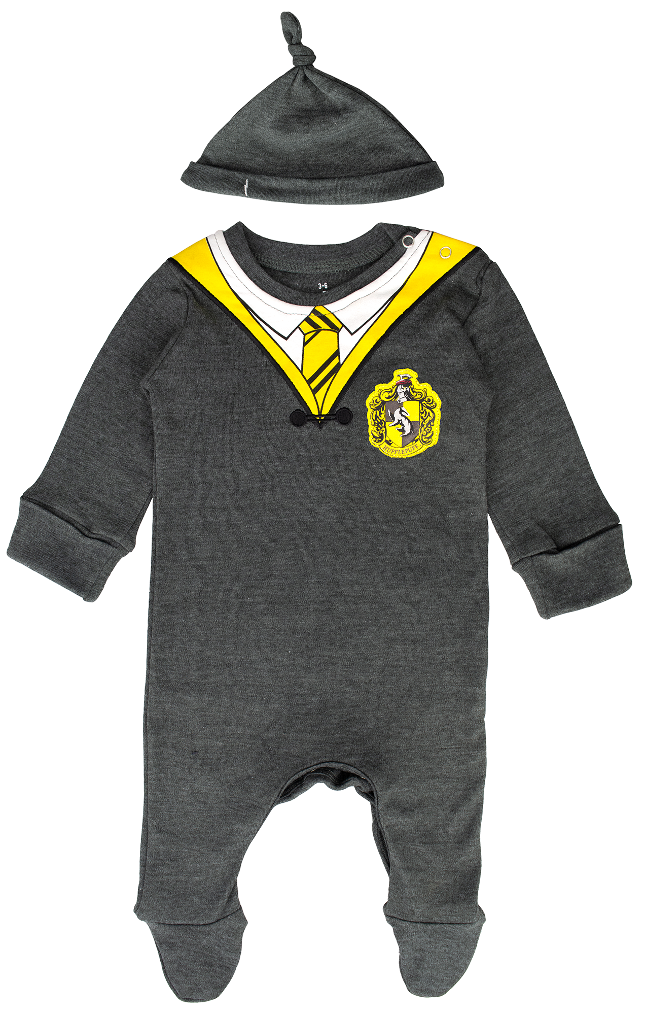 HPHFL003K Licensed Harry Potter Baby Romper Baby Grow with Hat