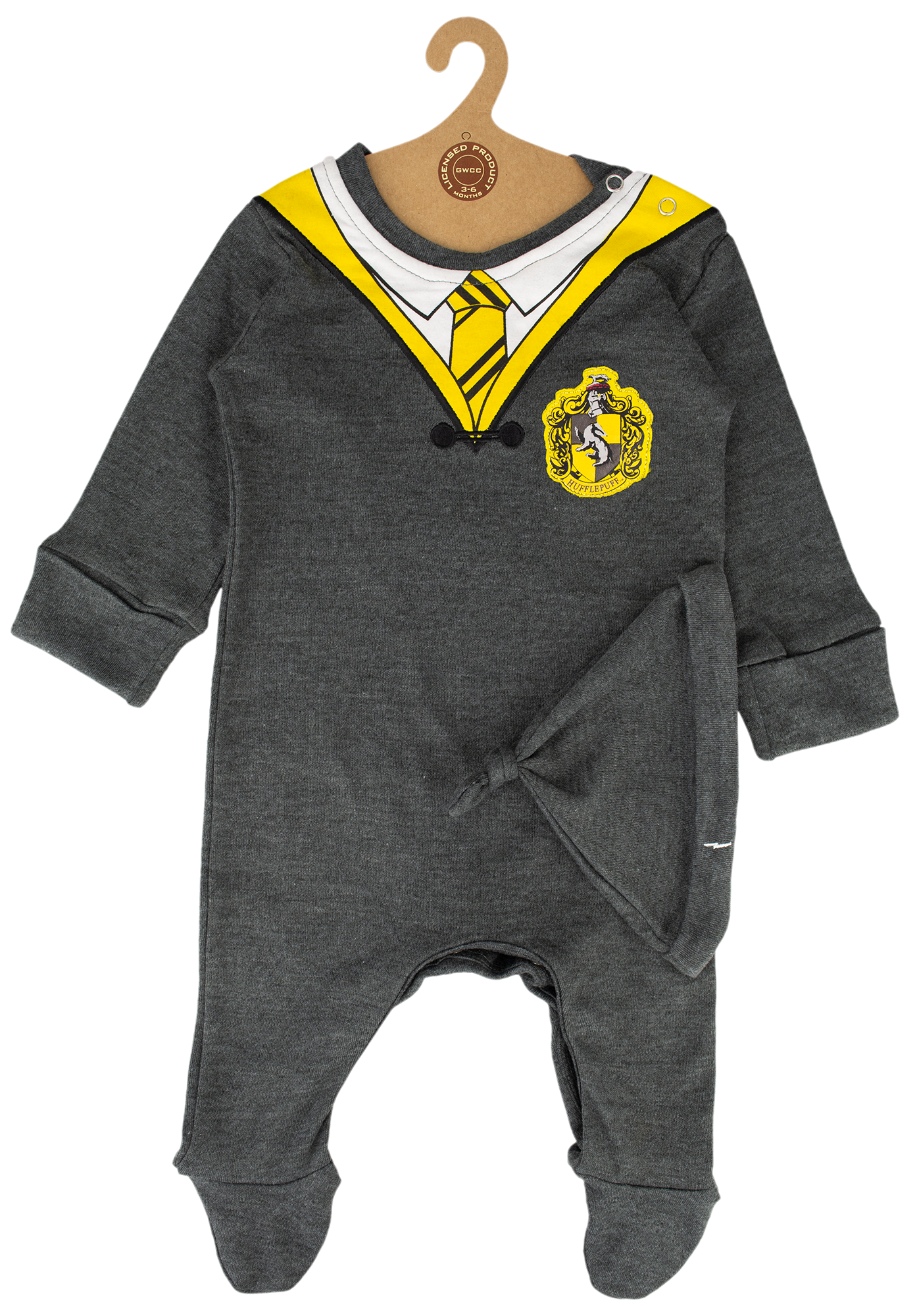 HPHFL003K Licensed Harry Potter Baby Romper Baby Grow with Hat