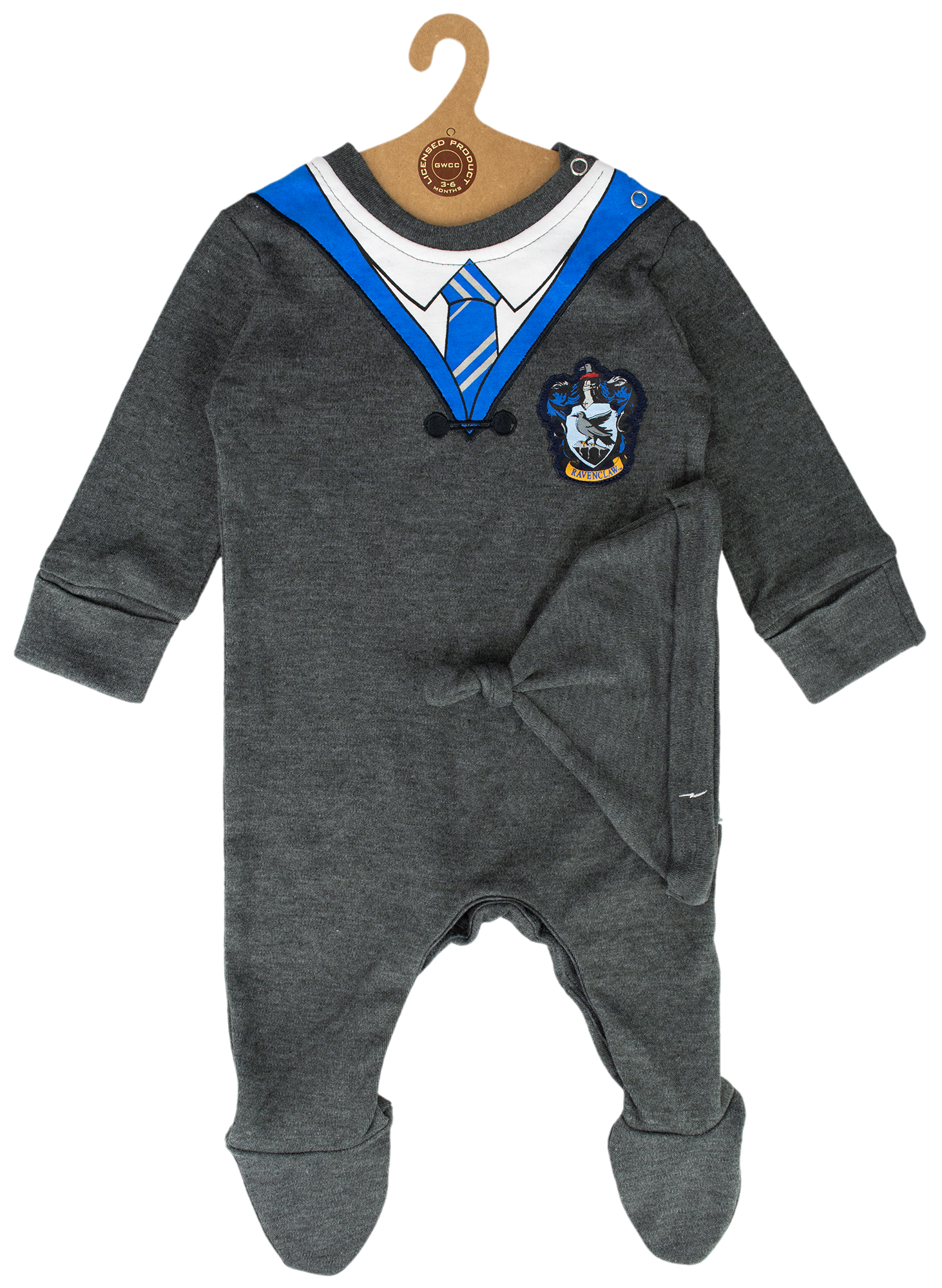 HPRVN003K Licensed Harry Potter Baby Romper Baby Grow with Hat Ravenclaw