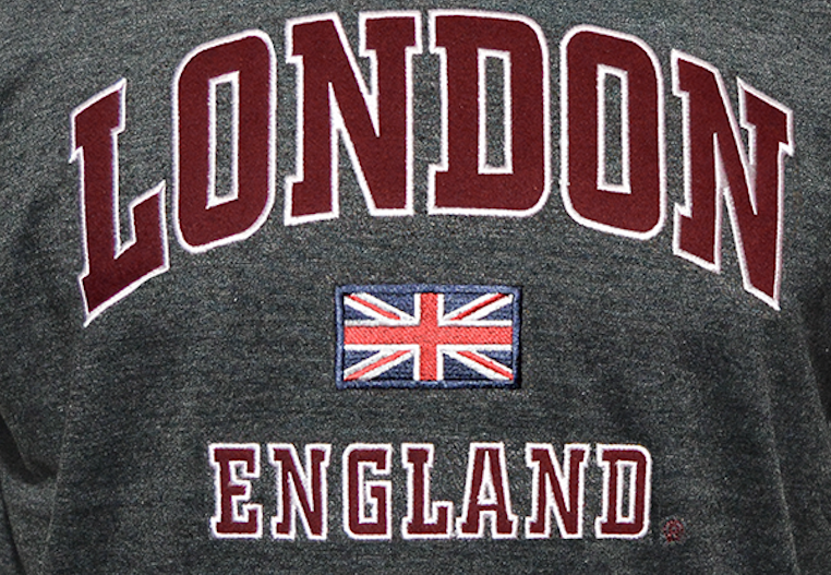 LE129CM Unisex London England Hoodie Charcoal Maroon XS TO 4XL
