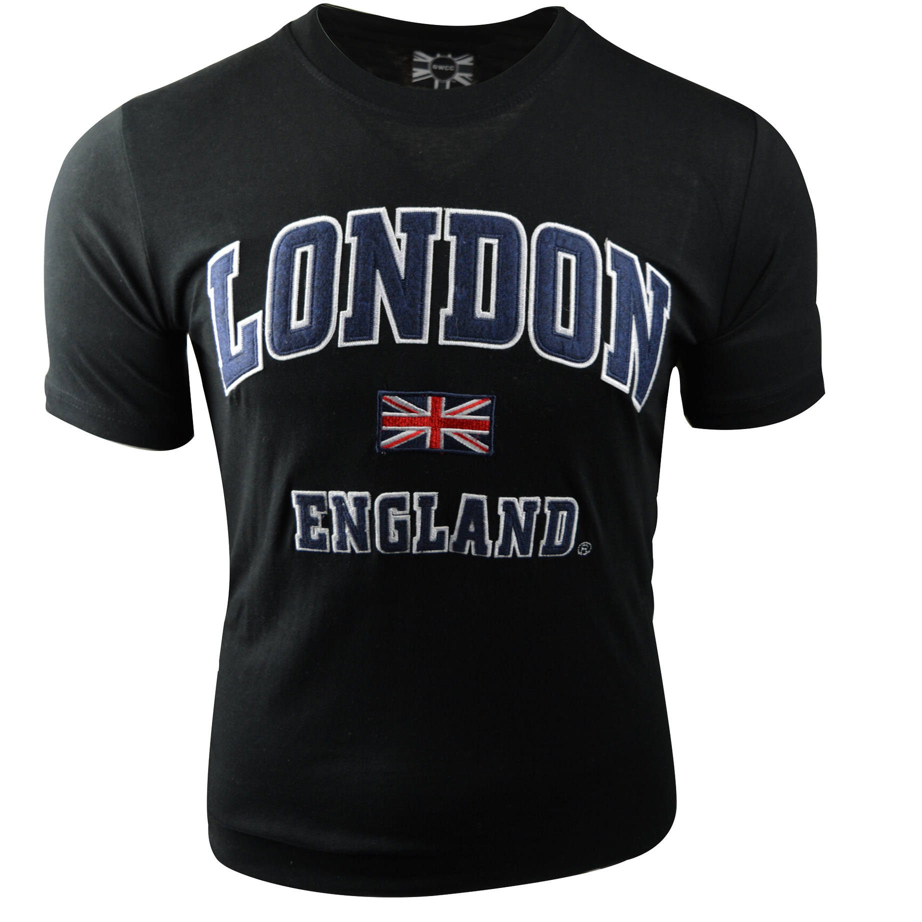 LE105NB Unisex London England Applique Embroidery Blac T Shirt XS to 4XL