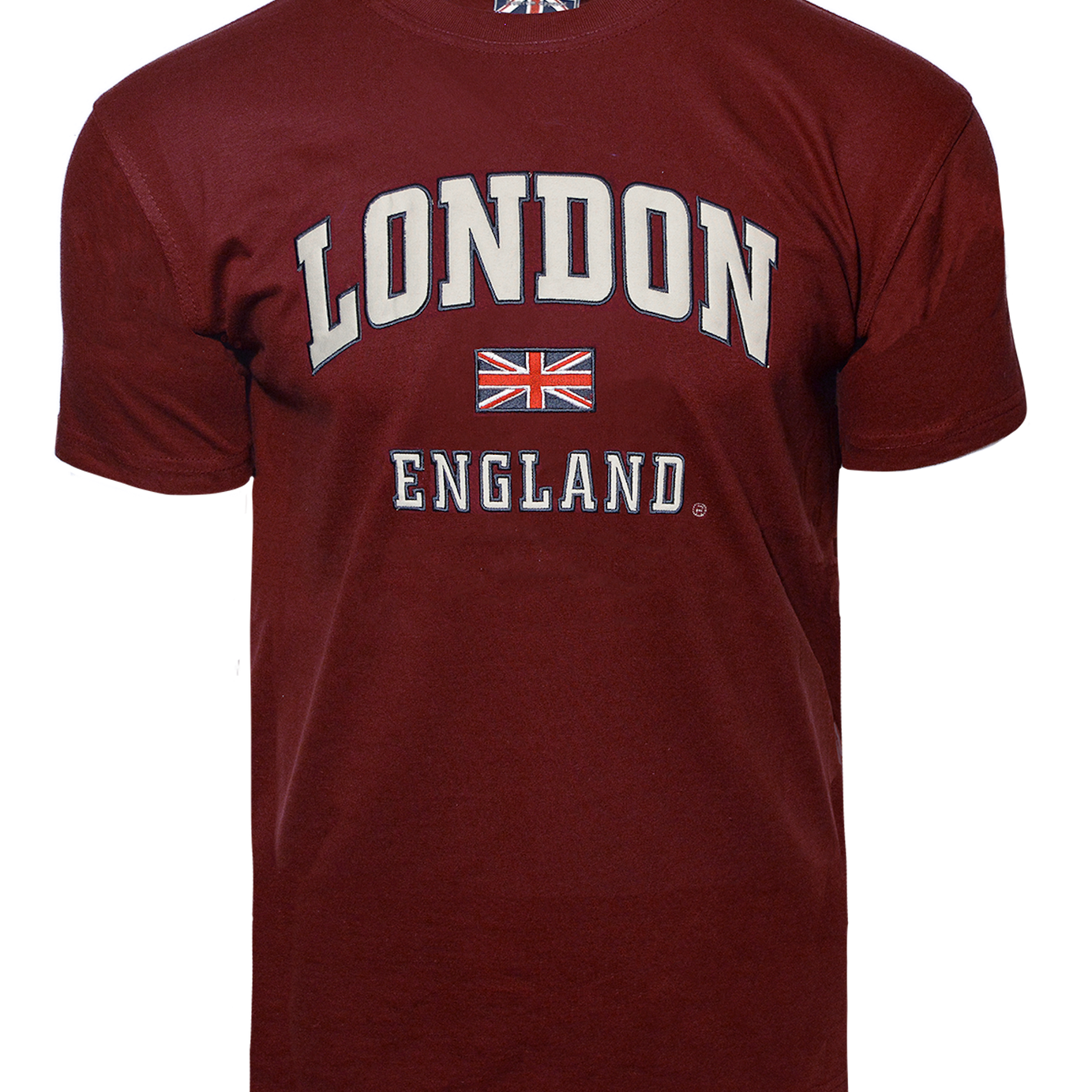 LE105M0 Unisex London England Applique Embroidery T-Shirt XS TO 2XL