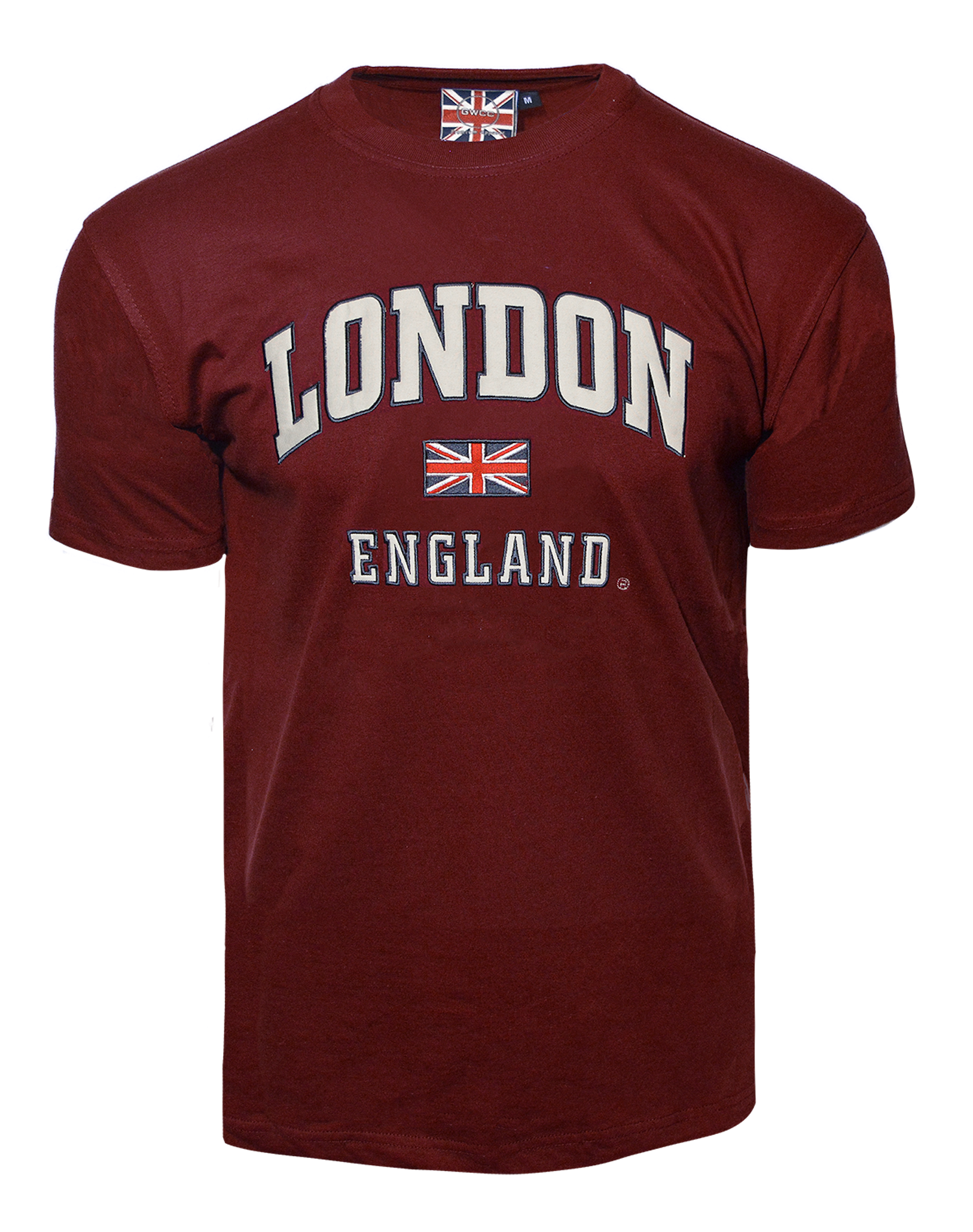 LE105M0 Unisex London England Applique Embroidery T-Shirt XS TO 2XL
