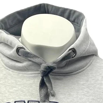 LE129ASH G Unisex London England Applique Embroidery Hoodie Ash Grey XS TO 4XL