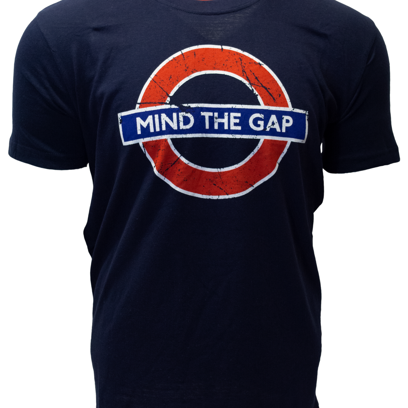 TFL101MTG  Licensed Unisex Mind The Gap Underground London T-Shirt Navy XS - 4XL