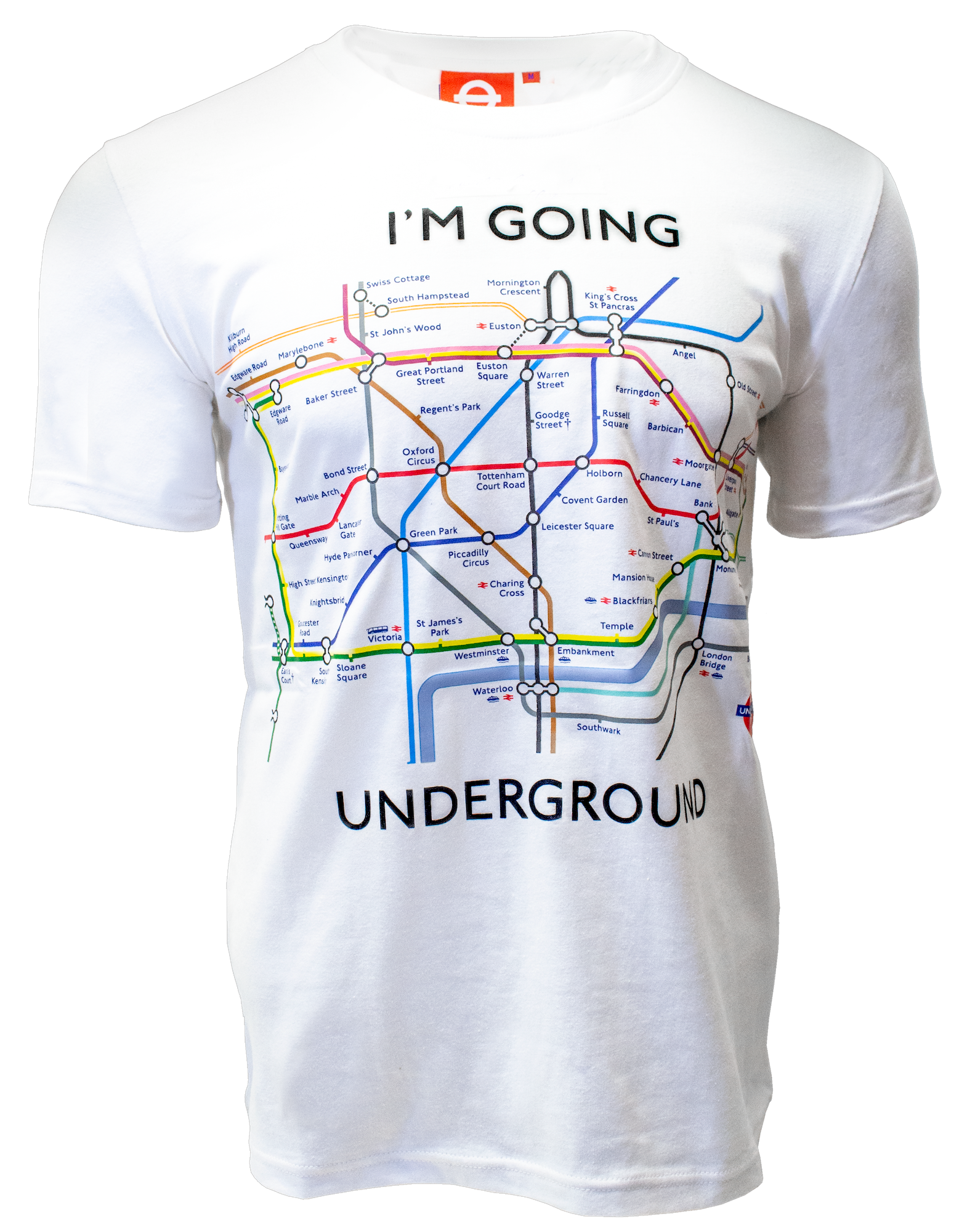 TFL104W Licensed Unisex London Undergound Tube Map T Shirt White XS TO 4XL