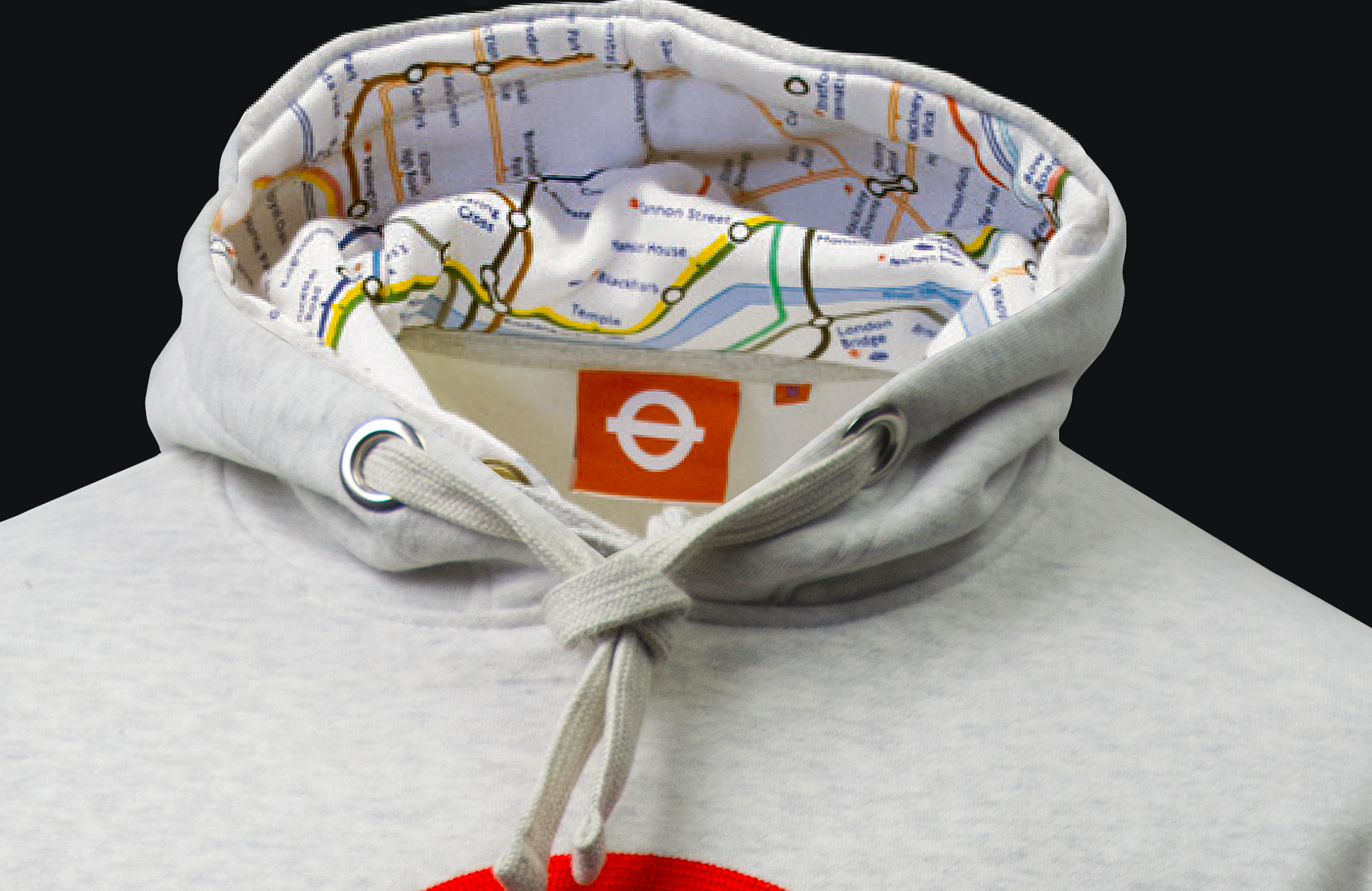 TFL129MTG ASH Licensed Unisex Mind the Gap Applique Embroidery Ash Grey