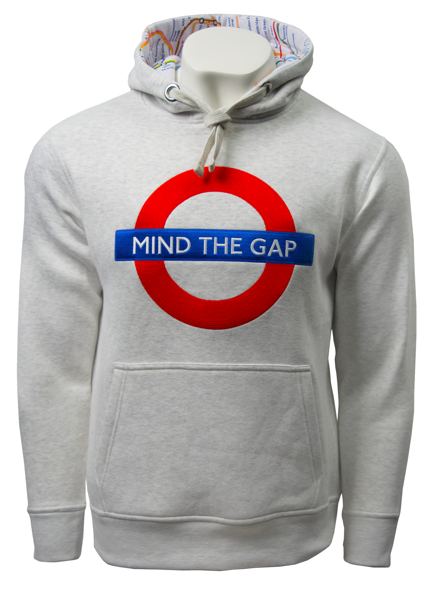 TFL129MTG ASH Licensed Unisex Mind the Gap Applique Embroidery Ash Grey