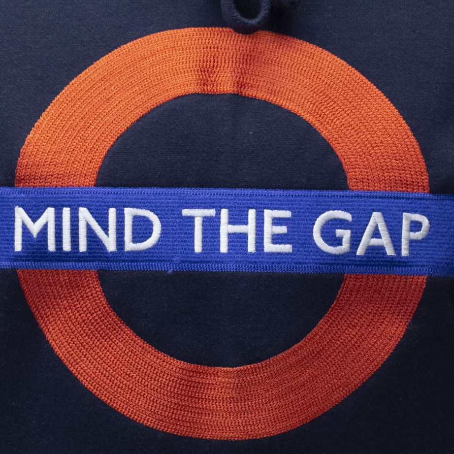 TFL129MTG Licensed Unisex Mind the Gap Applique Embroidery Navy XS TO 4XL