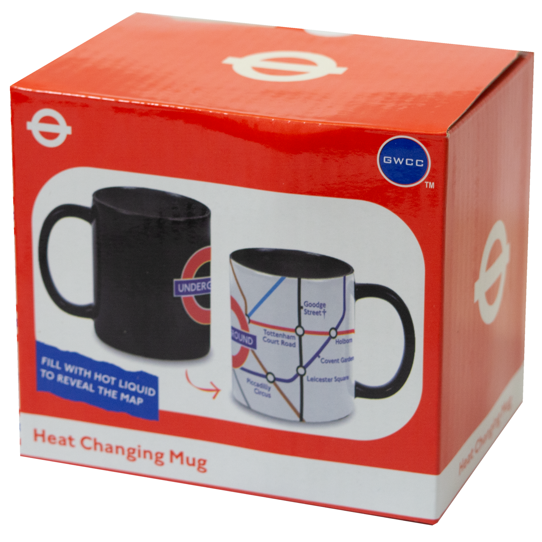 TFL4004M Licensed Official Heat changing London Underground Tube Map Mug