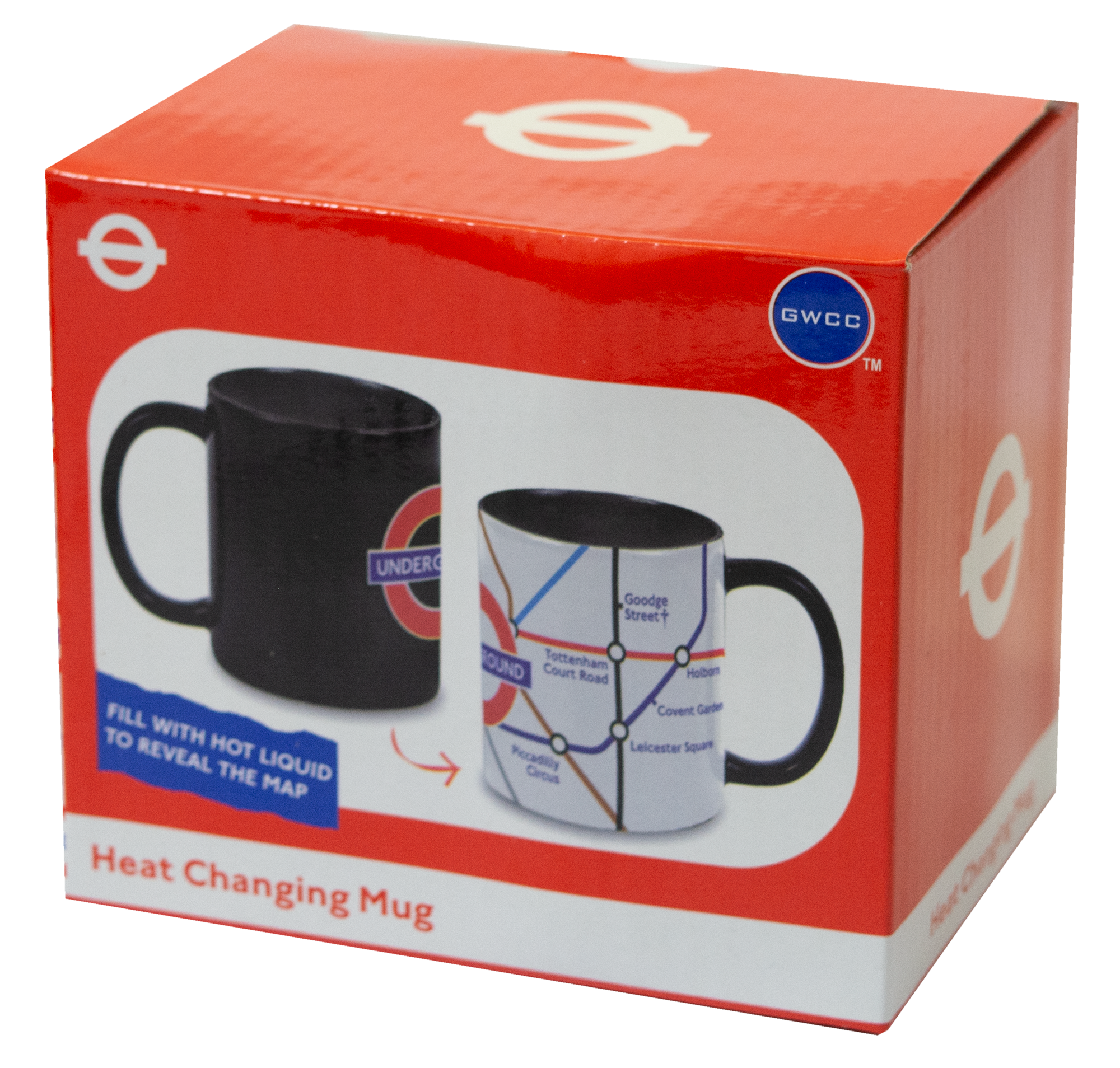 TFL4004M Licensed Official Heat changing London Underground Tube Map Mug