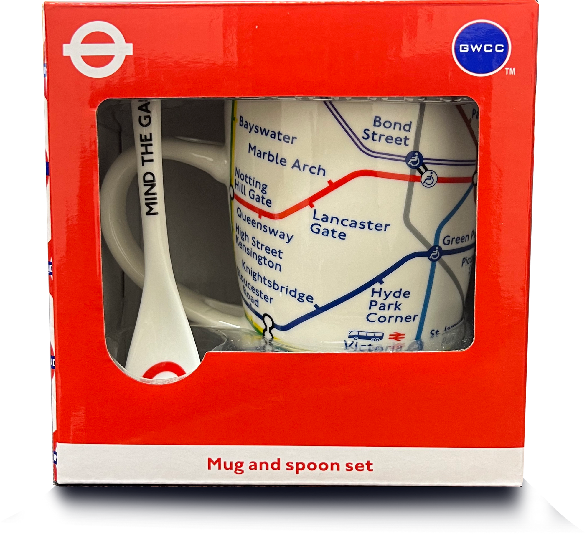 TFL4006 White Map Spoon Mug