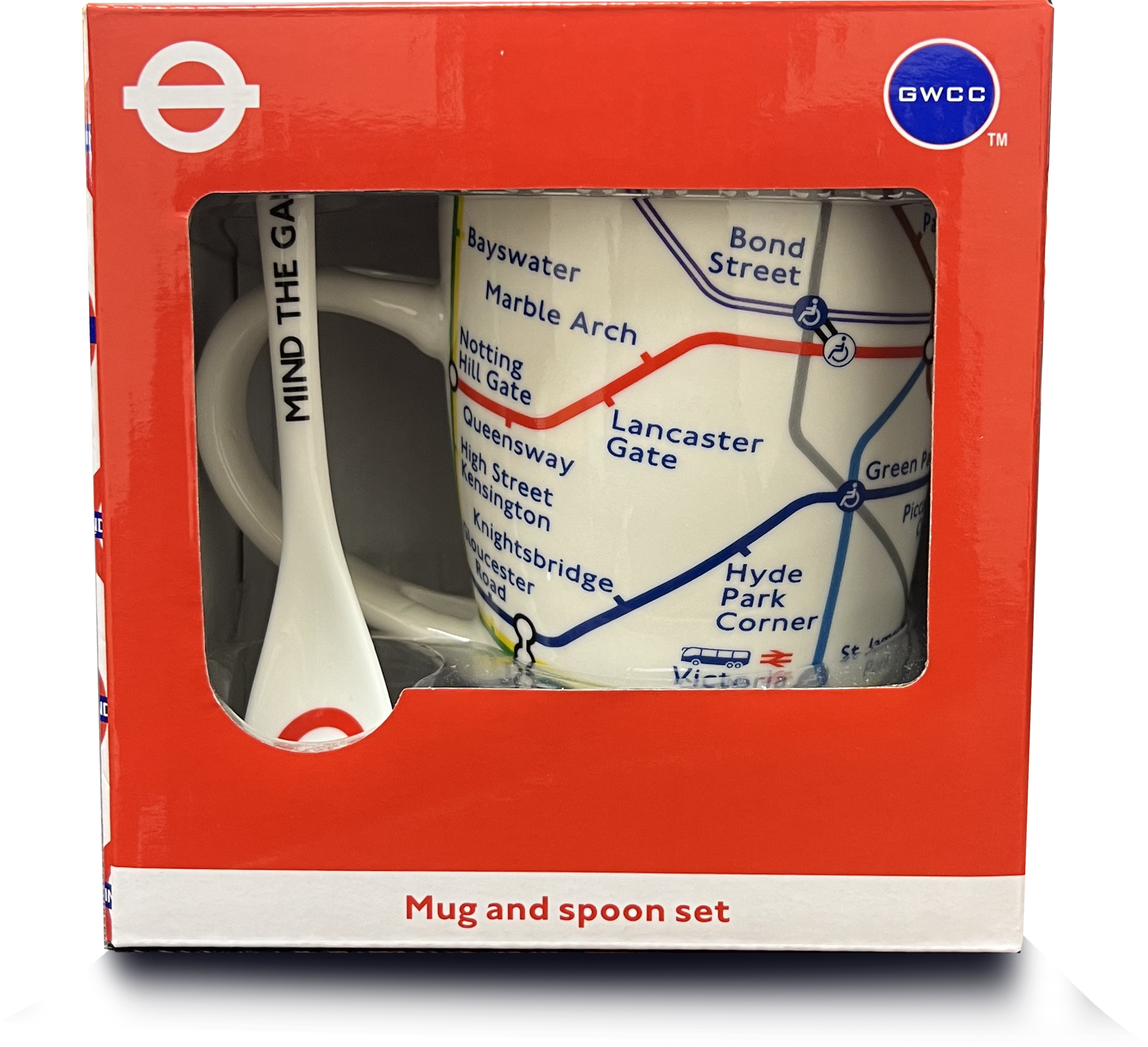 TFL4006 White Map Spoon Mug
