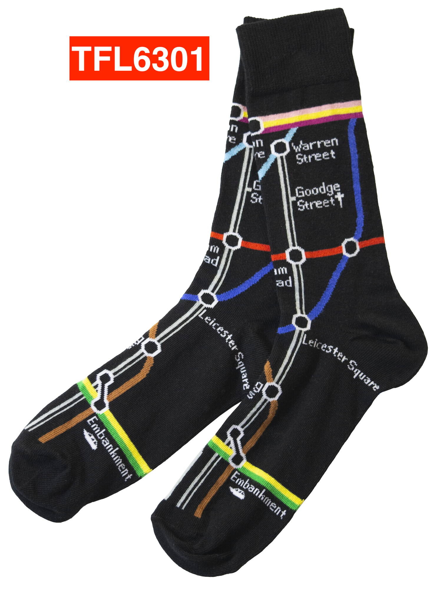 TFL6301 Licensed Underground Tube Map Sock