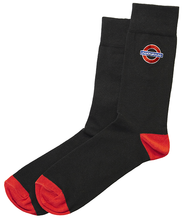 TFL6302 Licensed Unisex Underground Roundel Embroidery Sock