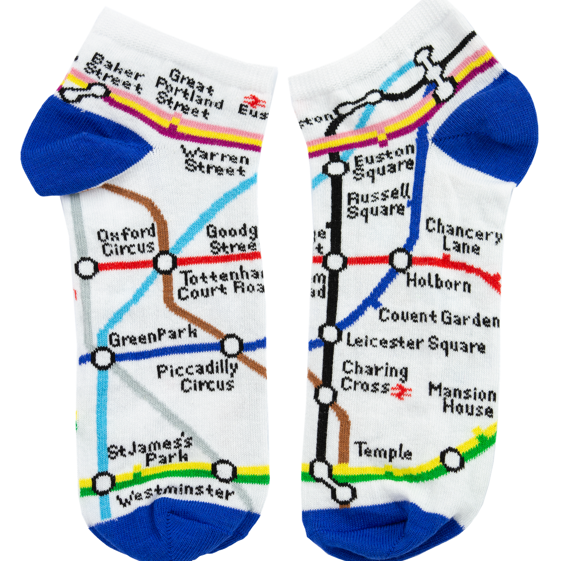 TFL6309 Licensed London Underground Tube Map Trainer Socks Mens