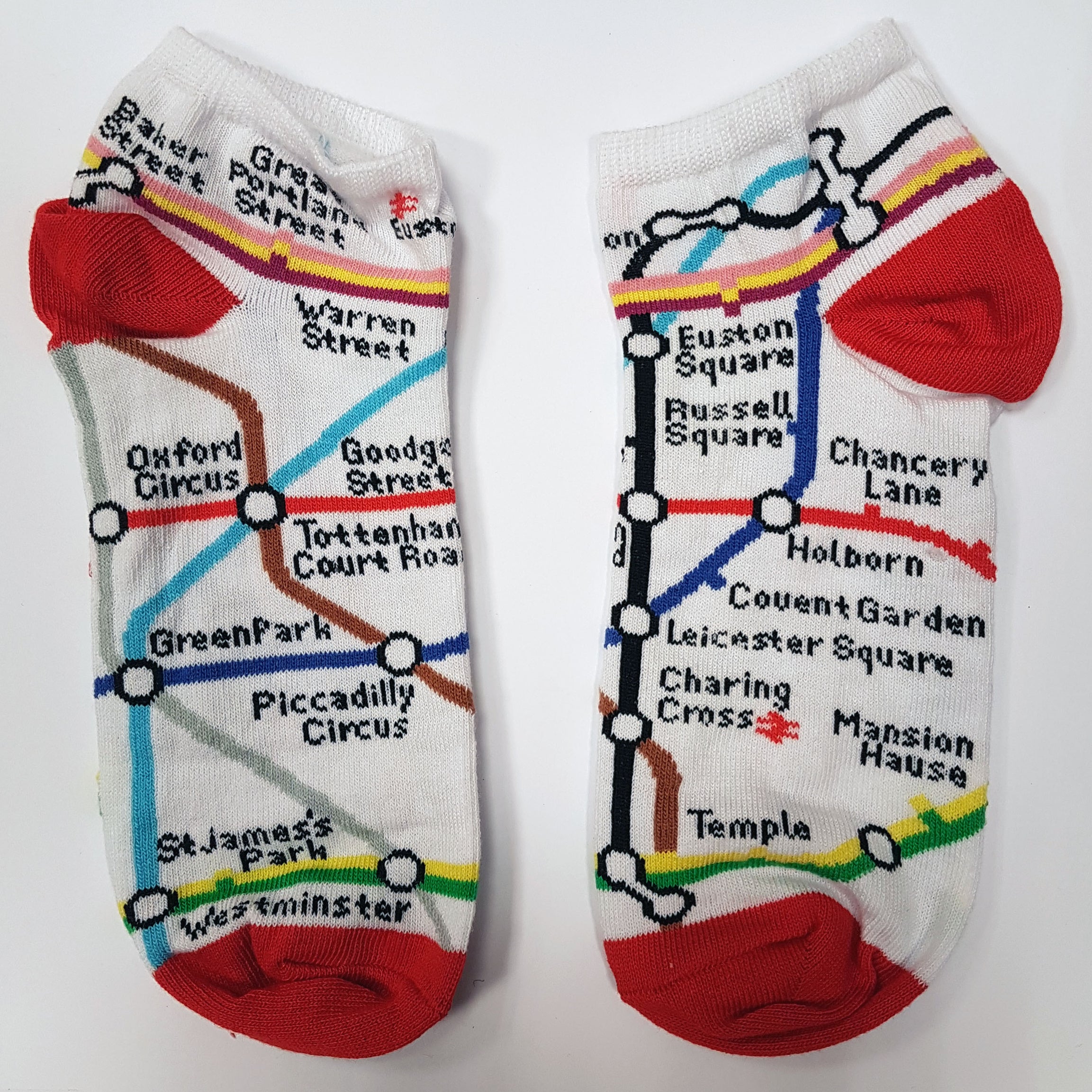 TFL6310 Licensed London Underground Tube Map Trainer Socks Ladies